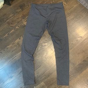 Grey full length yoga pants